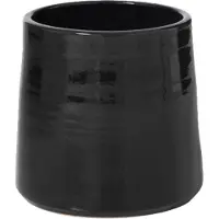 J-Line Cachepot rond ceramique noir medium