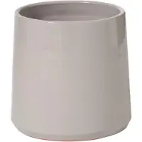 J-Line Cachepot rond ceramique gris medium
