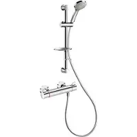 Delabie Système de douche avec thermostat de douche Securitouch, modèle H9741, avec fonction STOP/CHECK