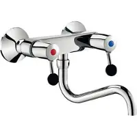 Delabie Bras de support , à deux points de fixation, débit de 60 l/min, exécution pivotante en bas, diamètre de 22, longueur de 200
