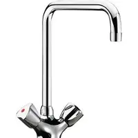 Delabie MBatt. 1 trou br. 45l/min, sortie pivotante L200, poignées de commande