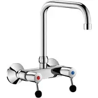Delabie Bras de support à deux points de fixation. Débit : 60 l/min. Sortie supérieure, diamètre D22, longueur L200