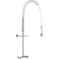 Delabie Poudre pour lave-vaisselle , avec mélangeur mural et robinet manuel, modèle 433000, sans robinet de vidange.