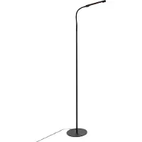 QAZQA Lampadaire design noir avec LED et variateur tactile - Palka