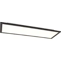 QAZQA Plafonnier noir 80 cm avec LED et télécommande - Liv