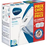 Brita Carafe Filtrante Marella Cool White+ 2 Maxtra+ Cartouches (1040837)