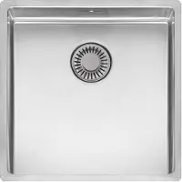 Reginox Elite NEW YORK 40X40 L Evier en inox à partir d'une largeur de meuble de 45 cm / à fleur / encastrement plat / sous plan