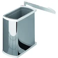 Hailo poubelle de cuisine, meuble encastrable à partir de 45cm, panier à cosmétiques 18L