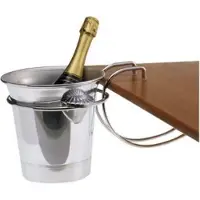 HorecaTraders Support de table Refroidisseur à vin | acier inoxydable | 50 cm | Ø21 cm
