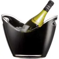 HorecaTraders Refroidisseur à vin | Plastique | Noir | 3 L | 20 x 26,5 x 20,5 cm