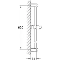 GROHE Brausestange TEMPESTA 600mm chrom