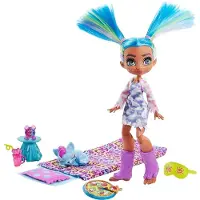 Mattel GTH06 Cave Club S'amuser en pyjama avec le set de jeu Tella & la poupée