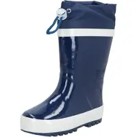 Playshoes Bottes en caoutchouc bleu marine / blanc
