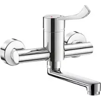 Delabie SPT-EHM W.-Mont. Securitouch, robinet de vidange pivotant, modèle L.150, avec levier horizontal, standard
