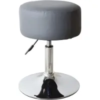 Vdd Tabouret rétro vintage industriel - tabouret de barbier - hauteur réglable jusqu'à 65 cm - gris