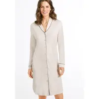 Hanro Chemise de nuit avec liseré à pois