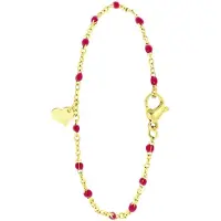 Lucardi Bracelet or / rouge rubis