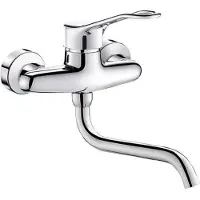 Delabie EHM W.-Mont, Raccordement standard, Support à patte, Tuyau pivotant, Longueur 200 mm