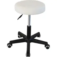 Vdd Tabouret de bureau - tabouret de bureau - tabouret de travail - tabouret - hauteur réglable 42 à 56 cm - blanc