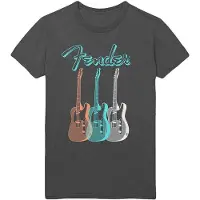 Fender T-Shirt Triple Guitar Homme Gris - Taille XL