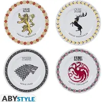 Abystyle GAME OF THRONES - Jeu de 4 assiettes - Houses, Assiettes, Multicolore
