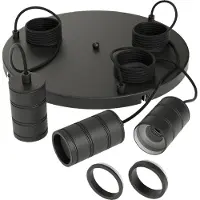 Calex Triple Pendel Cord Disc 3 lumières 40cm noir