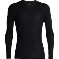Icebreaker - Sous-vêtement en laine de mérinos - M Merino 175 Everyday LS Crewe Black pour Homme en Laine - Taille M - Noir