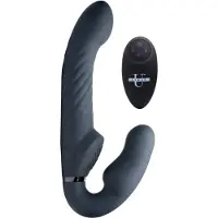 Strap U Ergo-Fit Twist Gode Ceinture Vibrant Gonflable - Noir