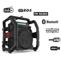 Perfectpro UBOX 400R2 Radio De Chantier - FM RDS / DAB+ - Entrée AUX - Bluetooth - Fonctionne Sur Secteur Et Sur Batterie