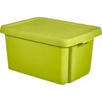 Curver Boite De Rangement - Bac De Rangement - Curver Essentials Conteneur 16l Avec Couvercle Vert 225386