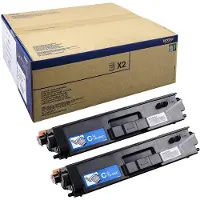 Brother TN-900CTWIN, cartouche de toner, lot de 2, cyan d'origine
