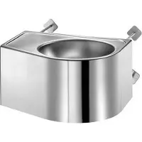 Delabie WT DUO S TC R mural sans trou pour robinetterie inox. 1.4301 satiné