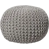 Beliani Bilinis Pouf 50 x 35 cm gris clair CONRAD