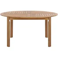 Beliani Table De Jardin En Bois Acacia Clair D 150 Tolve
