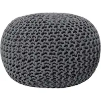 Beliani Bilinis Puf 50 x 35 cm tamsiai pilkas CONRAD
