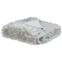 Beliani Couvre-Lits Delice Tissu 200 X 220 Cm Gris Clair