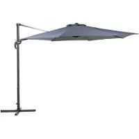 Beliani Parapluie ⌀ 300 cm gris foncé SAVONA (3 m)