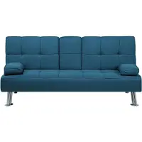 Beliani Canapé-Lit Roxen Bleu