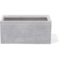Beliani Jardinière Blanche 50 X 23 X 24 Cm Myra