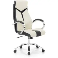 Beliani Siège de bureau beige, réglable en hauteur et pivotant. Design moderne