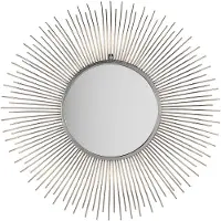Beliani Miroir CILLY Métal Argenté