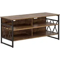 Beliani Meuble Tv Marron Carlisle