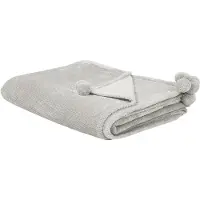 Beliani Couverture Saitler 200 X 220 Cm Gris Clair
