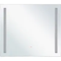 Beliani Miroir de salle de bain transparent 60 x 70 cm avec verre avec éclairage LED rectangulaire moderne