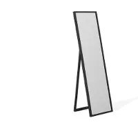 Beliani Miroir sur pied noir 40 x 140 cm plastique rectangulaire rétro classique élégant