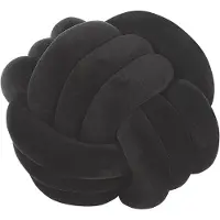 Beliani Coussin Velours Noir Malni 30 X 30 Cm