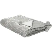 Beliani Couverture Samur 200 X 220 Cm Gris Clair