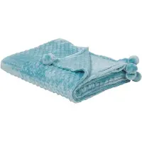 Beliani Couverture Samur 150 X 200 Cm Bleu Clair