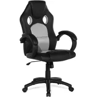 Beliani REST krėslas pilkas, Chaise gaming, Noir