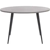 Beliani Table De Salle À Manger Effet Béton Ronde D 120 Cm Odeon